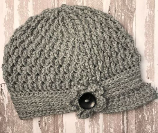 Newsboy Hat in Soft Grey Heather
