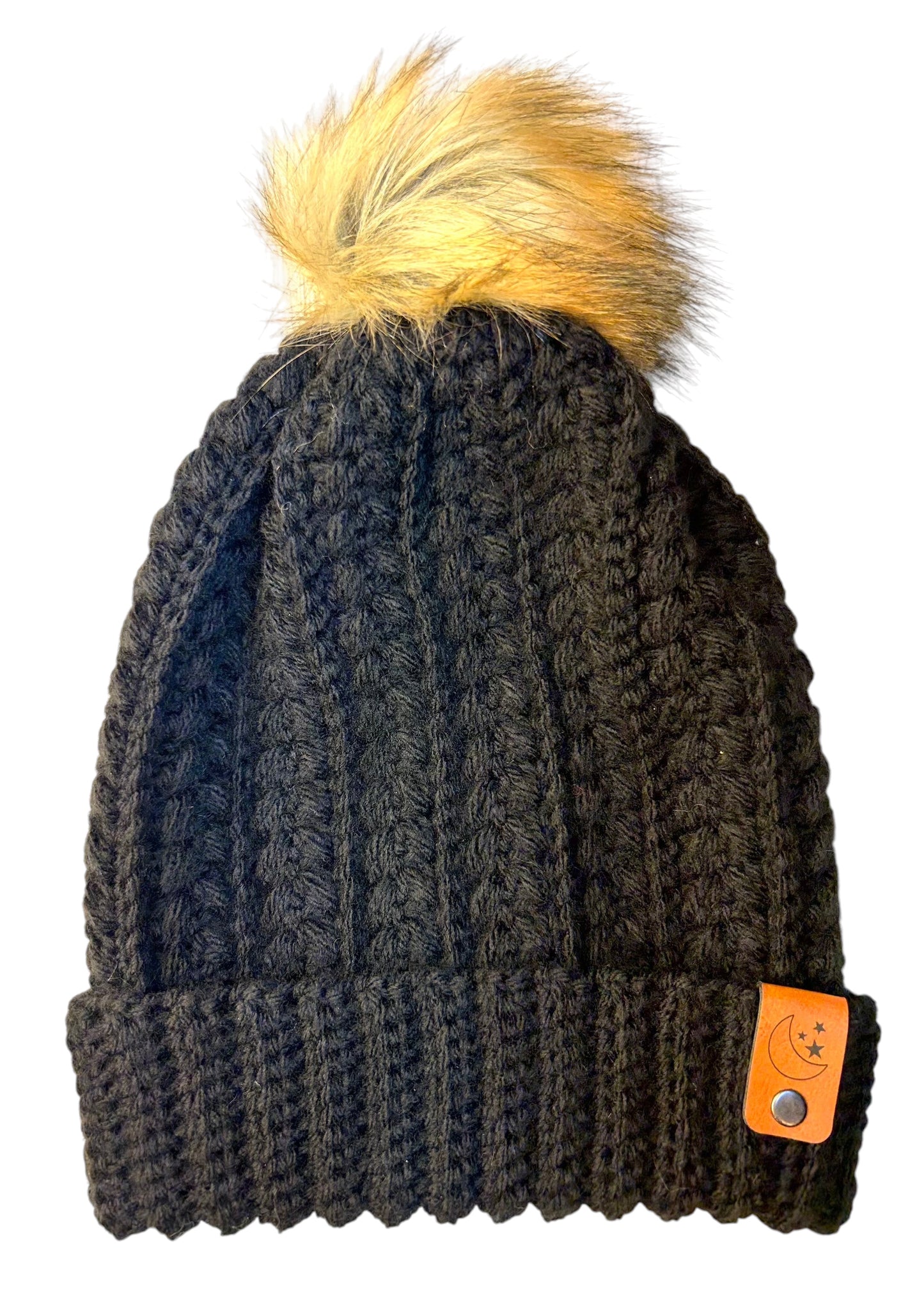 Snowy Wheat Beanie - Black