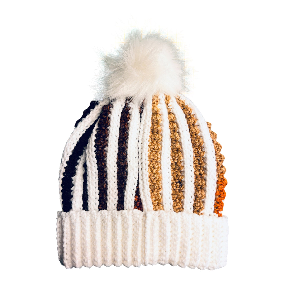 Lincoln Beanie - Latte Stripes
