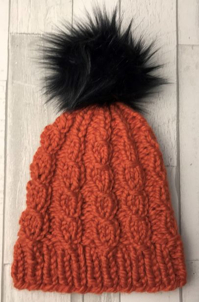 Cable knit beanie Pumpkin