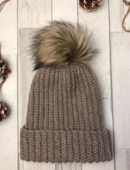 Ribbed hat in Oatmeal