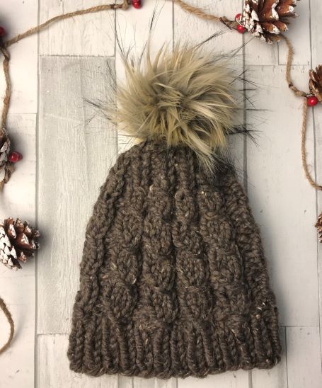 Cable Knit Beanie Barley