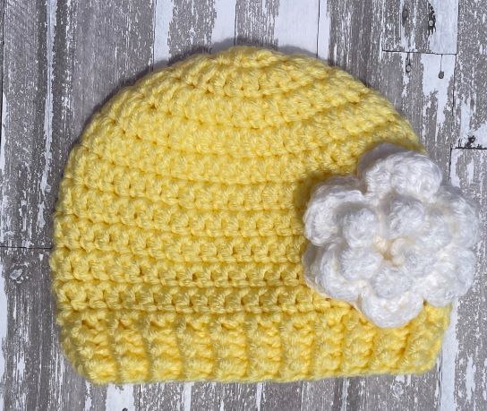 Baby yellow beanie